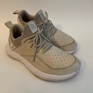 North Face high top shoes, beige women's size 6 (UK 4 EU 37)